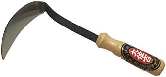 BlueArrowExpress Kana Hoe 217 Japanese Garden Tool - Hand Hoe/Sickle is Perfect for Weeding and Cultivating. The Blade Edge is Very Sharp.