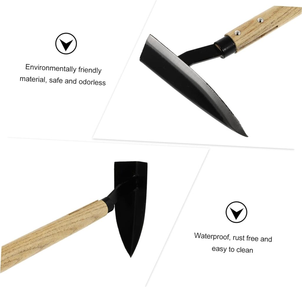 Yardwe 1pc Triangular Wood Hoe Lawn Dethatcher Korean Hand Hoe Garden Hand Weeder Hand Tools Garden Triangle Hoe Manual Weeding Tools Multitools Japanese Weeding Hoe Gardening Hand Hoes