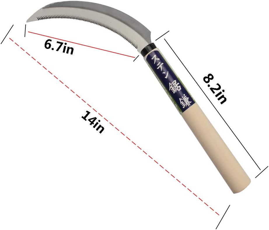 thumbnail image 2 of 16-Inch Folding Sickle – Stainless Steel Blade – Grass, Weed, And Lawn Cutter 2 of 5