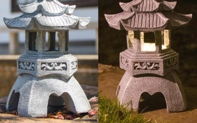 DIBIEECN Japanese Garden Decor Pagoda Garden Statues Review