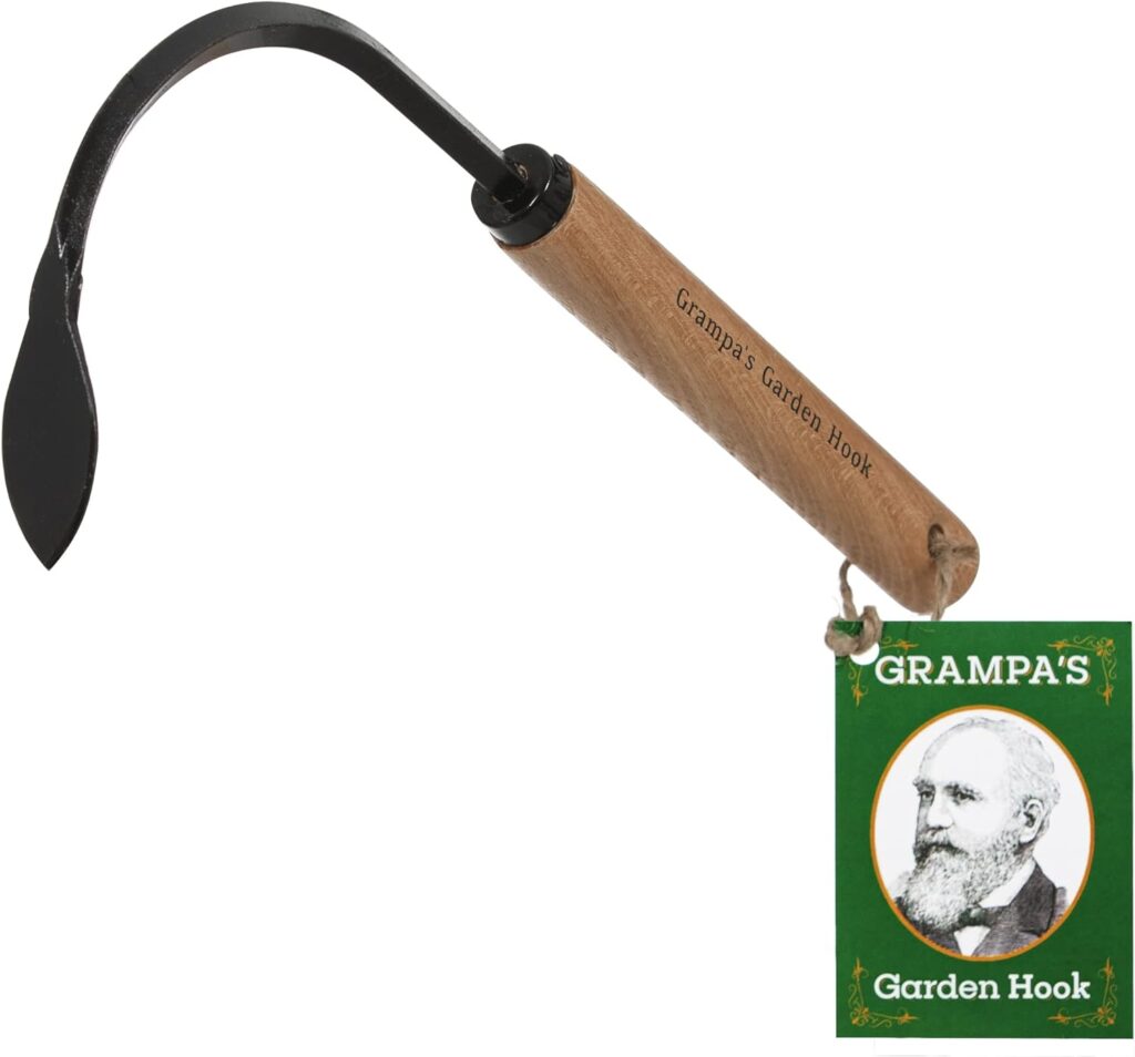 Grampas Garden Hook - Weed Puller Tool  Gardening Hand Cultivator - Versatile Tool That Functions as a Cultivator, Hand Tiller, Weeder,  Edging Tool - Lightweight  Durable to Use