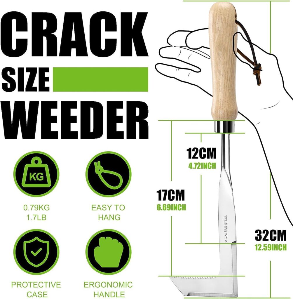 Hand Weeder Puller Tool, Dandelion Fork Weeding Knife Tool - 2023 New Garden Tool for Weeders Easy Quick Clean Removal Root Digging - Original Multi Use Rust-Resistance