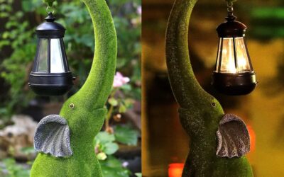 IVCOOLE 15″ Elephant Sculpture Solar Garden Statue Review