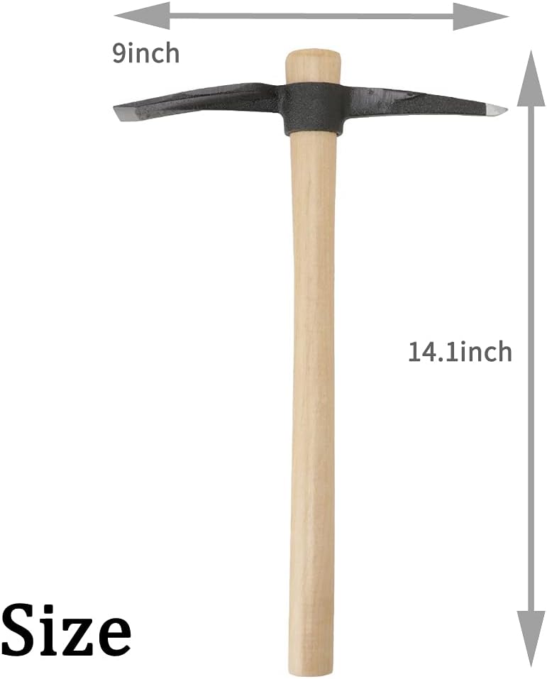 Japanese Craftsmanship Small Pick Mattock Heavy Duty Digging Tool for Cultivating and Weeding.