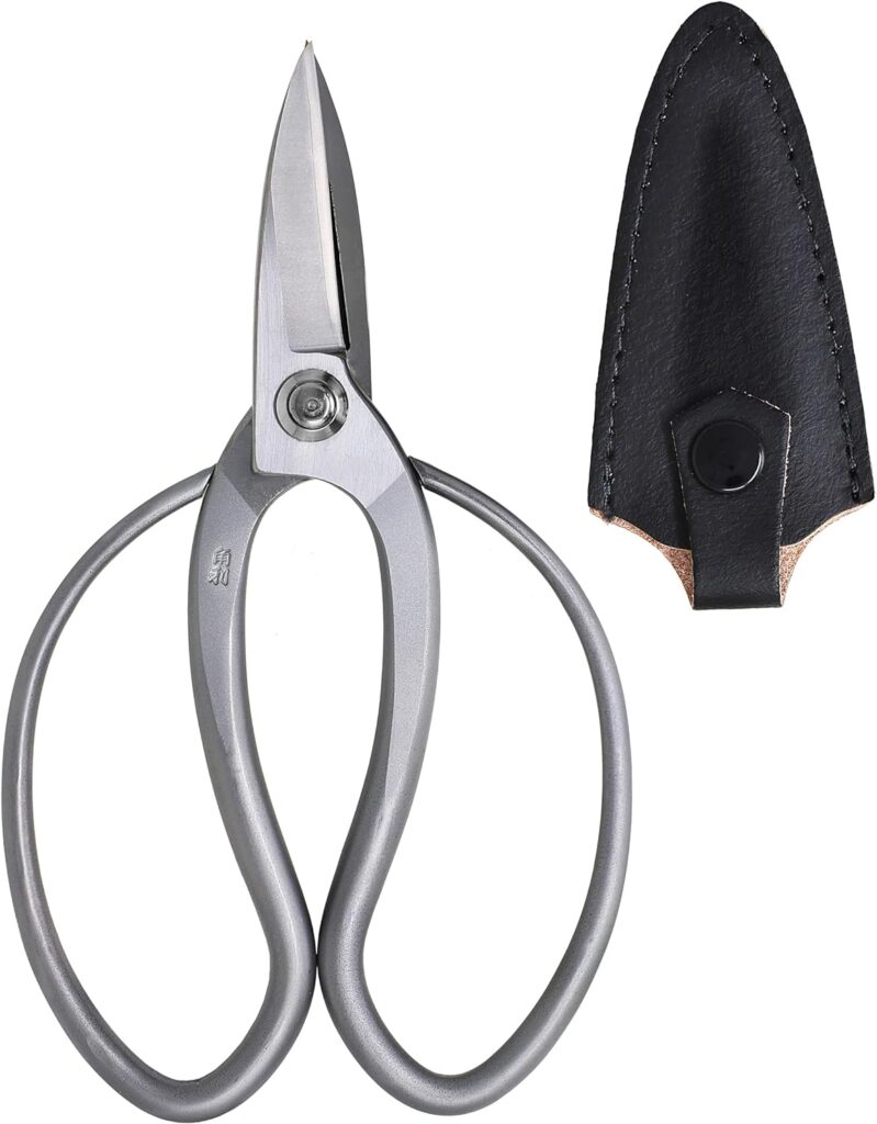 KAKURI Okubo Shears 7 (180 mm) Bonsai Scissors, Flower Arranging Scissors, Japanese Stainless Steel, Silver, Made in JAPAN