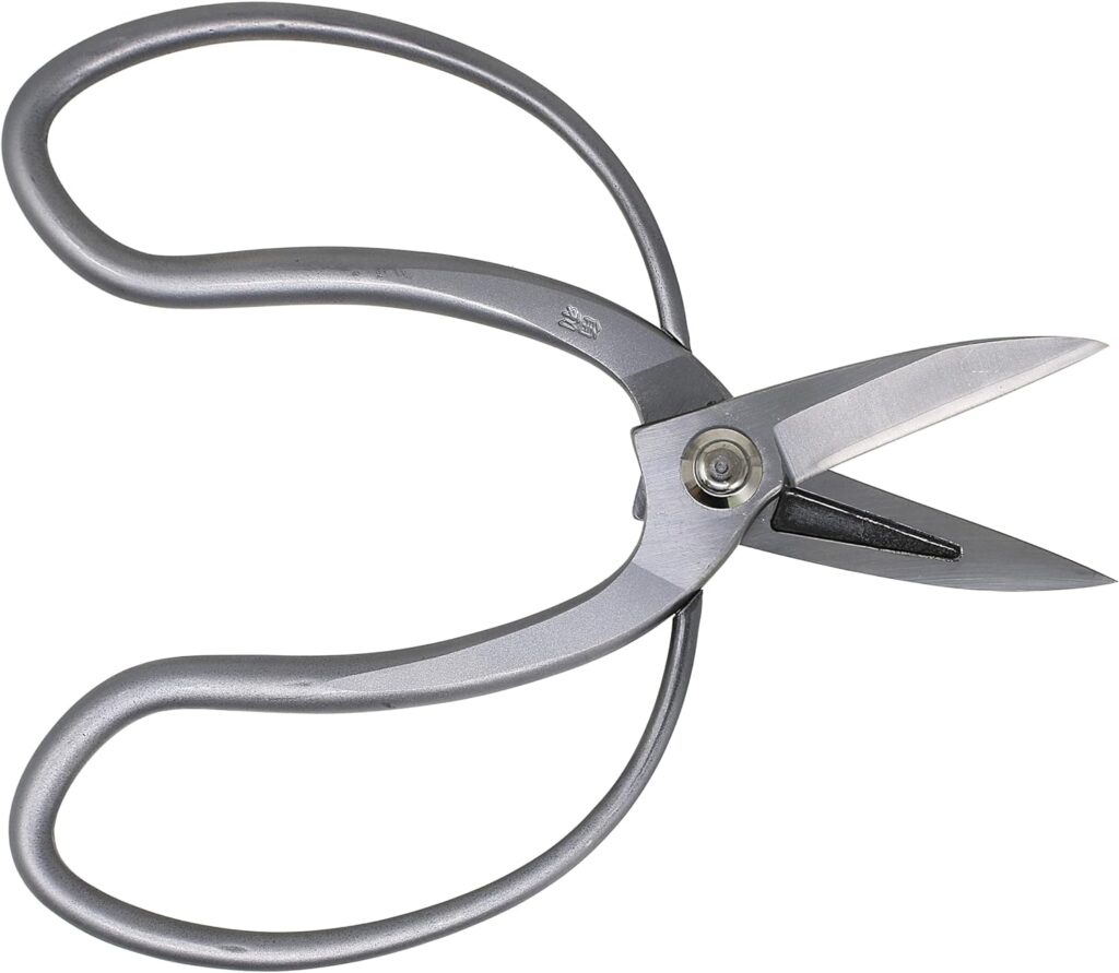 KAKURI Okubo Shears 7 (180 mm) Bonsai Scissors, Flower Arranging Scissors, Japanese Stainless Steel, Silver, Made in JAPAN