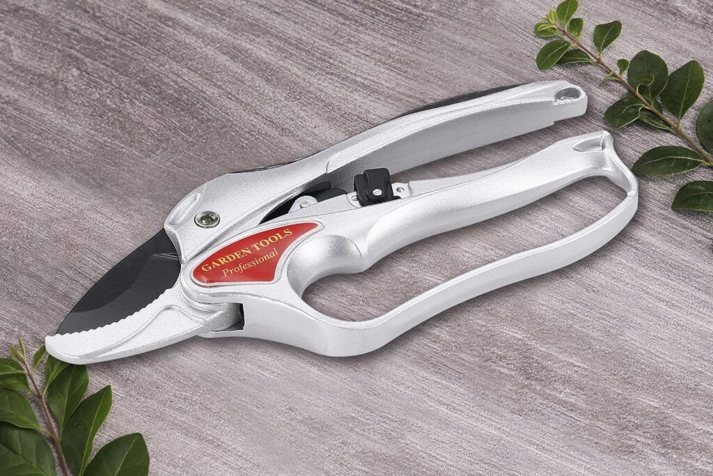 Ratchet Pruning Shears Garden Shears Hand Pruner For Gardening Heavy Duty Garden Scissors Garden Clippers