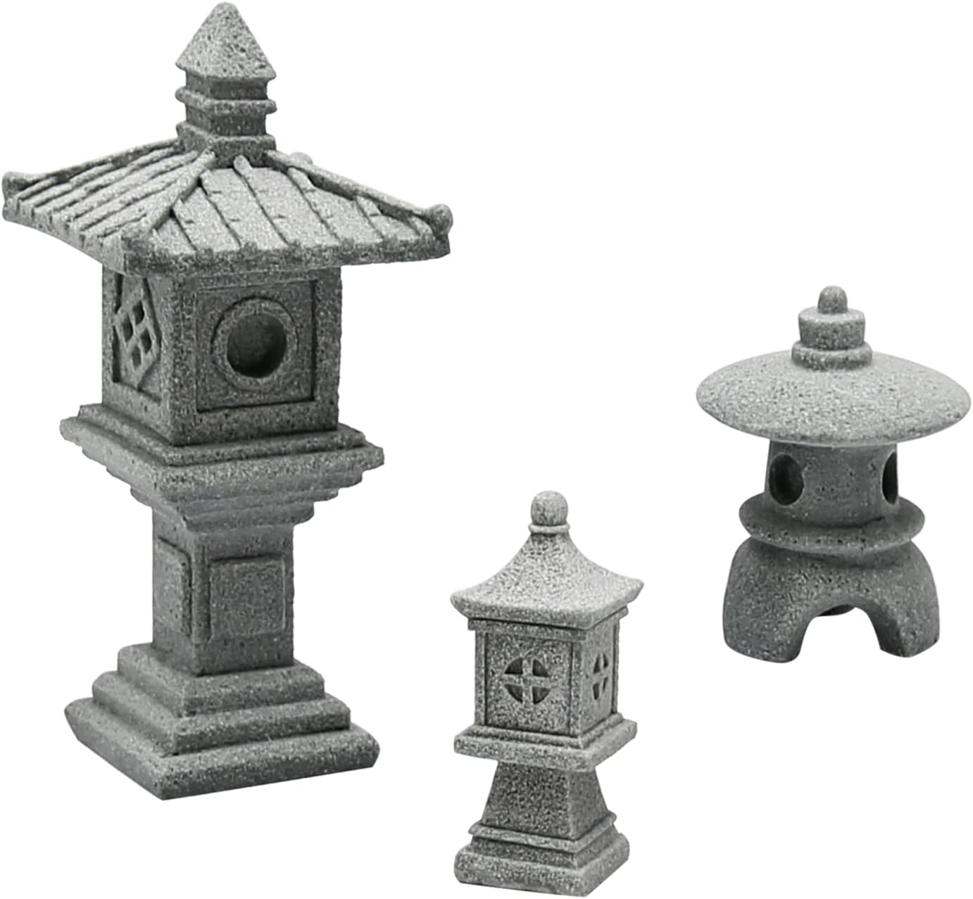 AZIDWERYQ Japanese Pagoda Statues, Resin Solar Pagoda