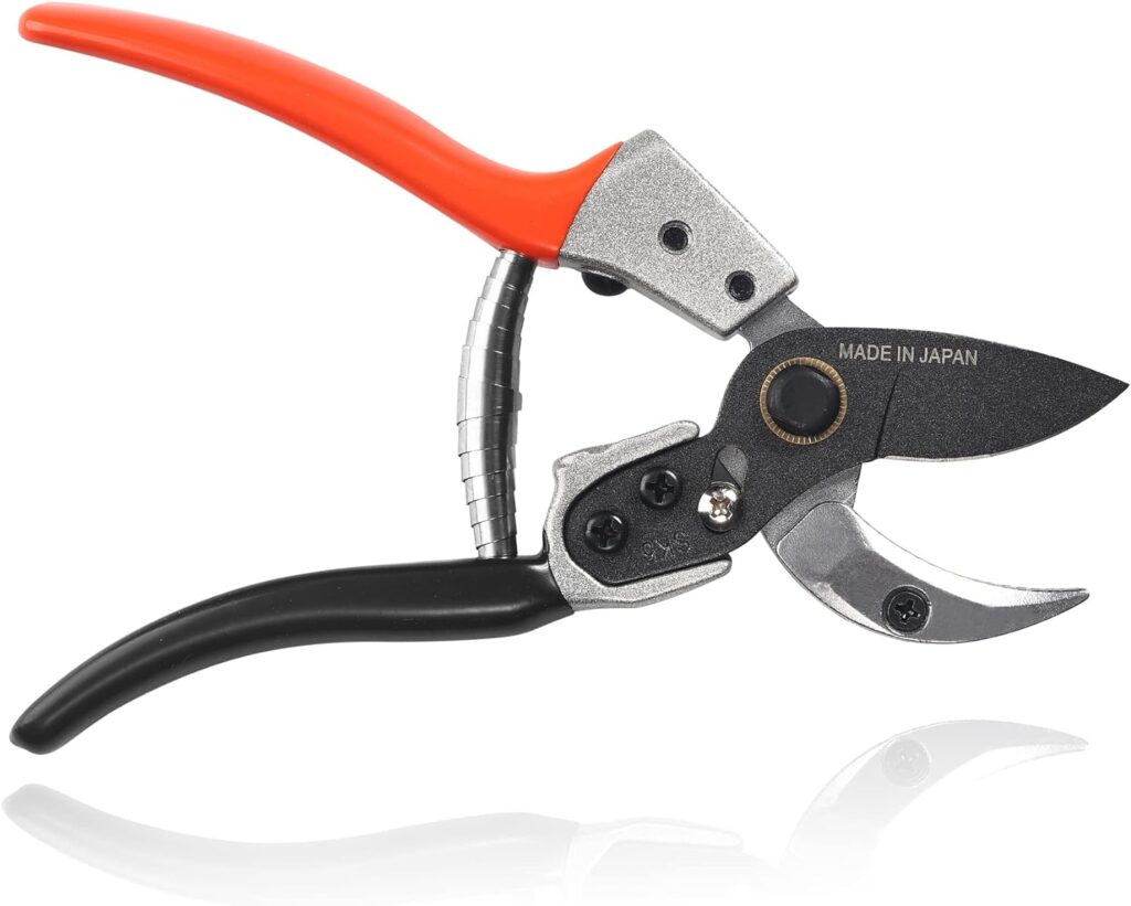 TONMA Anvil Pruning Shears [Made in Japan] Professional 8 Inch Heavy Duty Garden Shears Secateurs with Ergonomic Handle, Hand Pruners Gardening Hedge Trimmer Branch Clippers for Plants