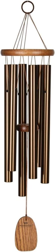 Woodstock Wind Chimes Amazing Grace Chime Medium (24) Bronze Wind Chime Inspirational and Memorial Gifts Wind Chimes for Outside Patio Home or Garden Decor Christmas Gifts (AGMBR)