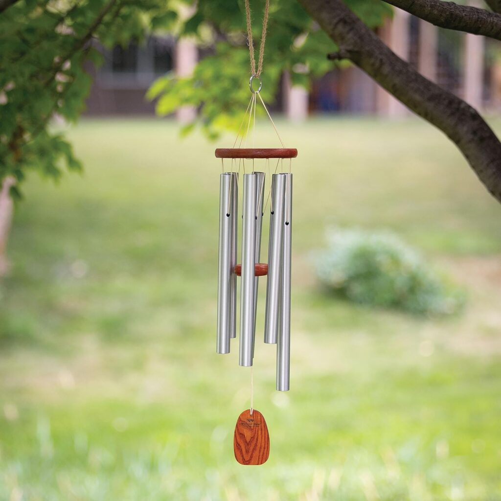 Woodstock Wind Chimes Amazing Grace Chime Medium (24) Bronze Wind Chime Inspirational and Memorial Gifts Wind Chimes for Outside Patio Home or Garden Decor Christmas Gifts (AGMBR)