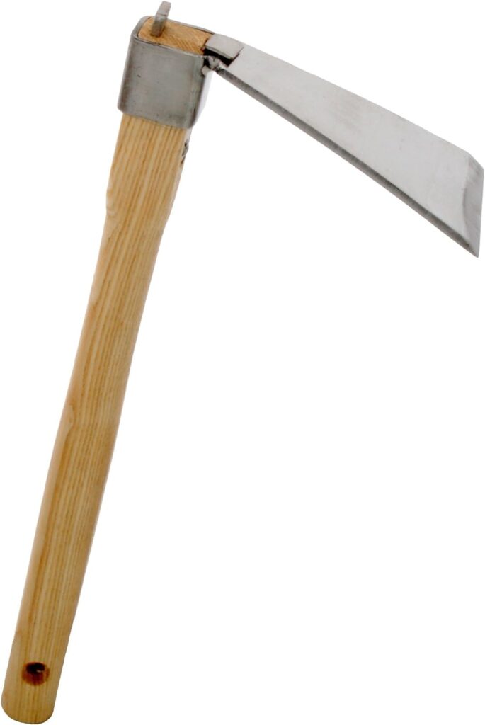 Zenport J602 Forged Hoe, 3.25-Inch by 6-Inch Stainless Steel Blade Head, Wood