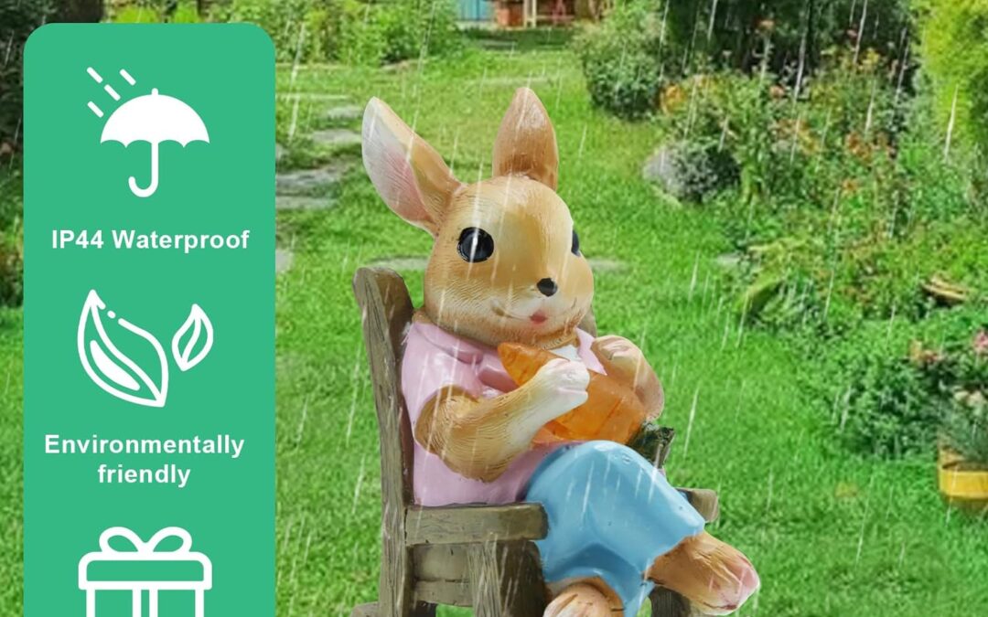 FOXMIS Miniature Rabbit Decor Outdoor Statues Review