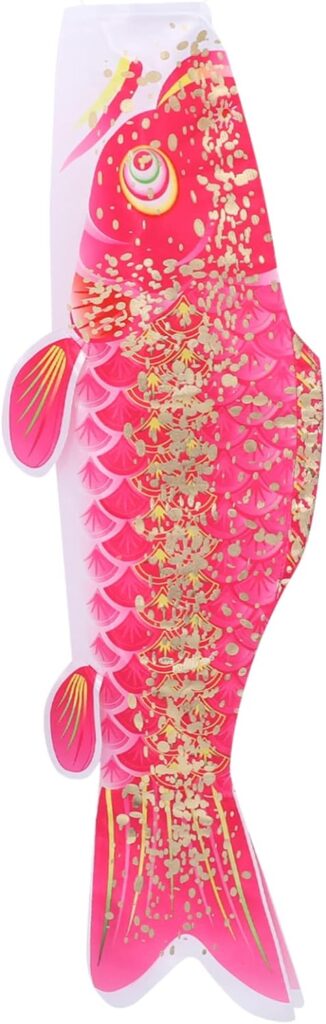 Japanese Carp Windsock, Carp Streamer Japanese Decor, Fish Flag Hanging Fish Windsock, Koi Windsock, for Home Outdoors Izakaya Room Sushi Bar Hanging Decorations Red Japanese Decor