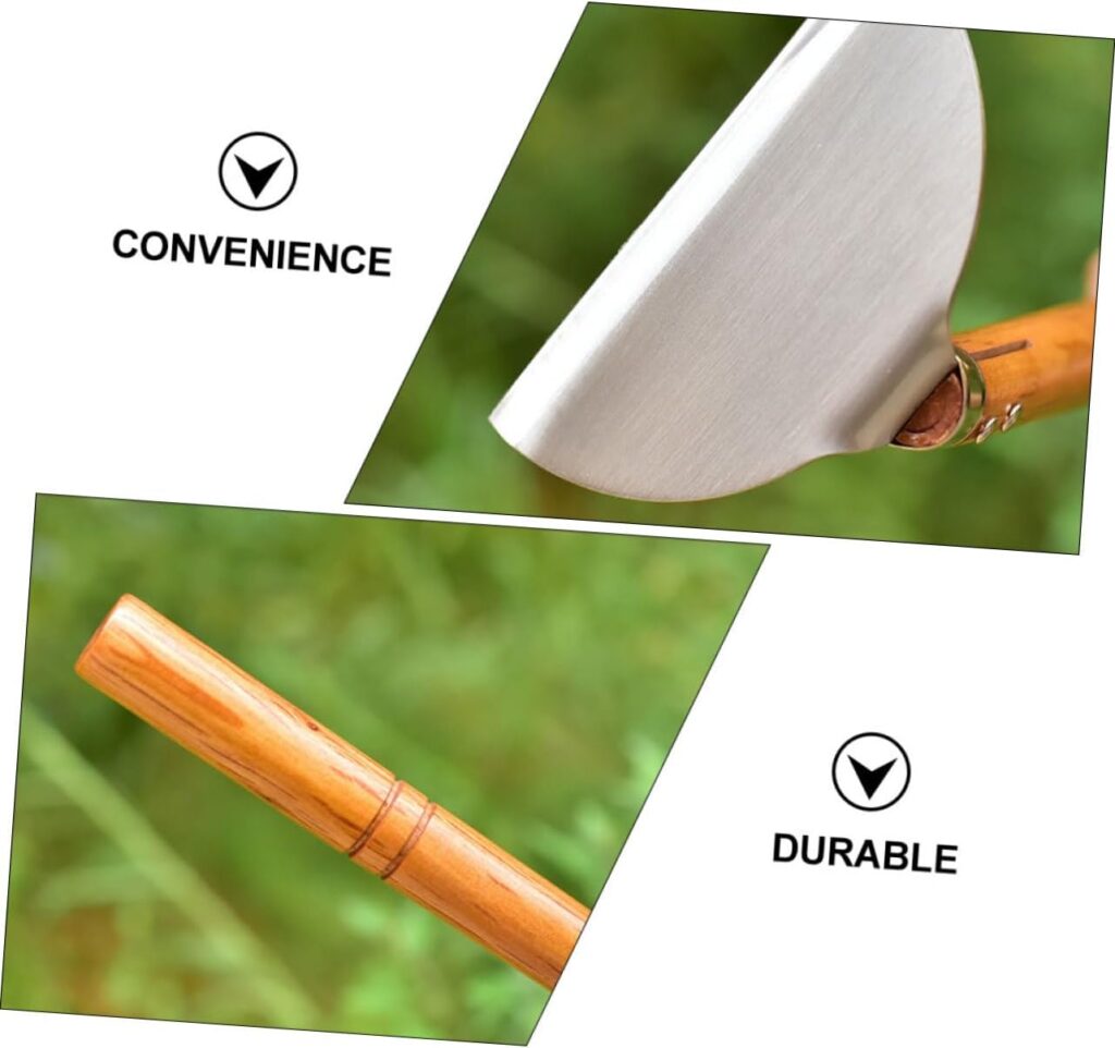 Yardwe 1pc Stainless Steel Hoe Japanese Garden Hoe Gardening Hoe Wide Hoe Small Garden Hoe Handheld Hoe Heavy Duty Garden Hoe Multitools Handheld Garden Hoe Wood Onion Child Short Handle