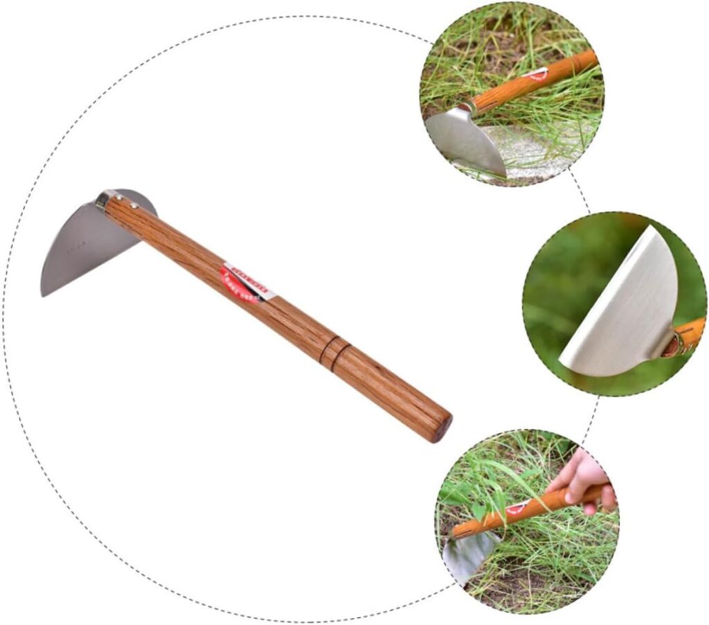 Yardwe 1pc Stainless Steel Hoe Japanese Garden Hoe Gardening Hoe Wide Hoe Small Garden Hoe Handheld Hoe Heavy Duty Garden Hoe Multitools Handheld Garden Hoe Wood Onion Child Short Handle