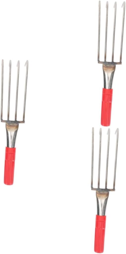 Yardwe 3pcs Sea ​​rake Beach Rake Clamming Rake Mini Rake Japanese Garden Tools Shell Rake Leaf Grabber Rake 4-Tine Rake Rake Stainless Steel Gardening Rake Weeding Rake Seafood