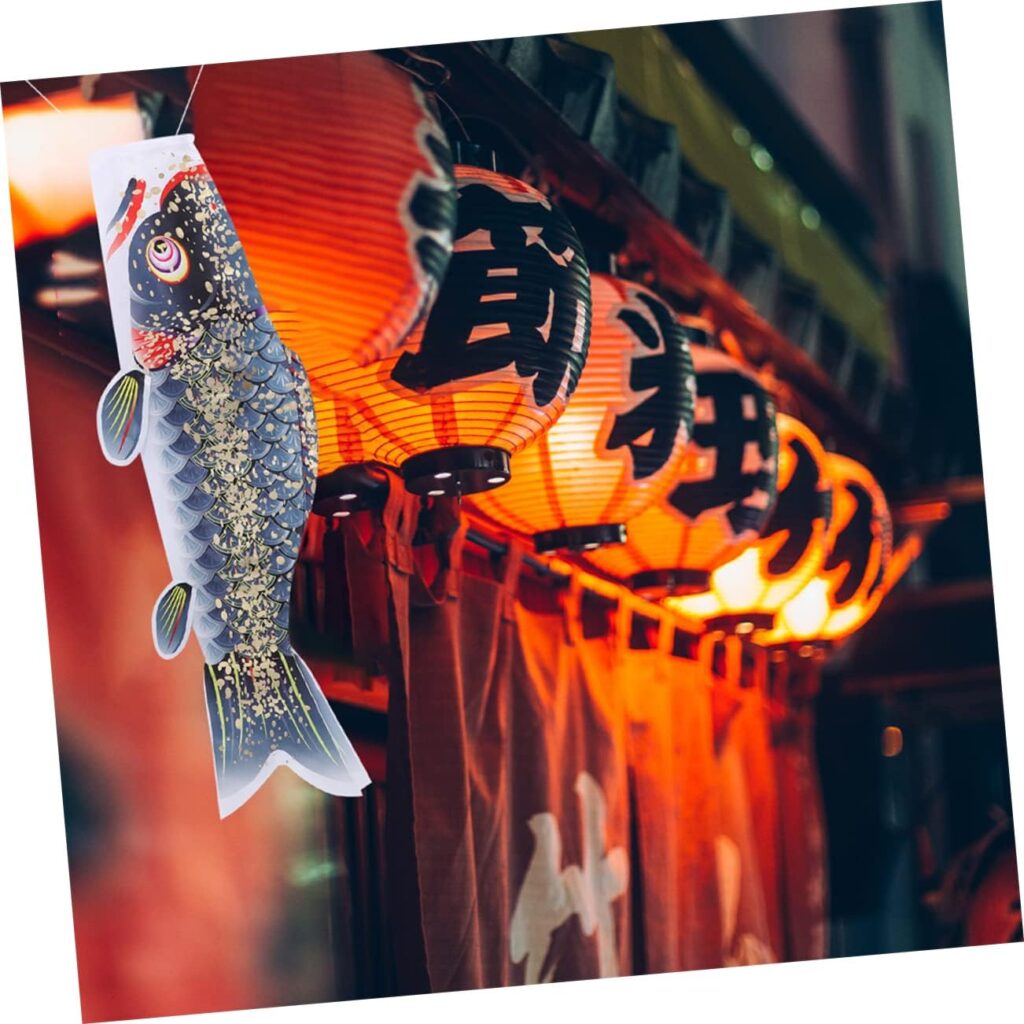 BESPORTBLE 2pcs Koi Fish Decorative Banner Japanese Windsock Fish Windsock Ornament Emblems Outdoor Sign Sushi Restaurant Pendants Outdoor Hanging Decorations Japanese Decor Heavy Spinner 3d