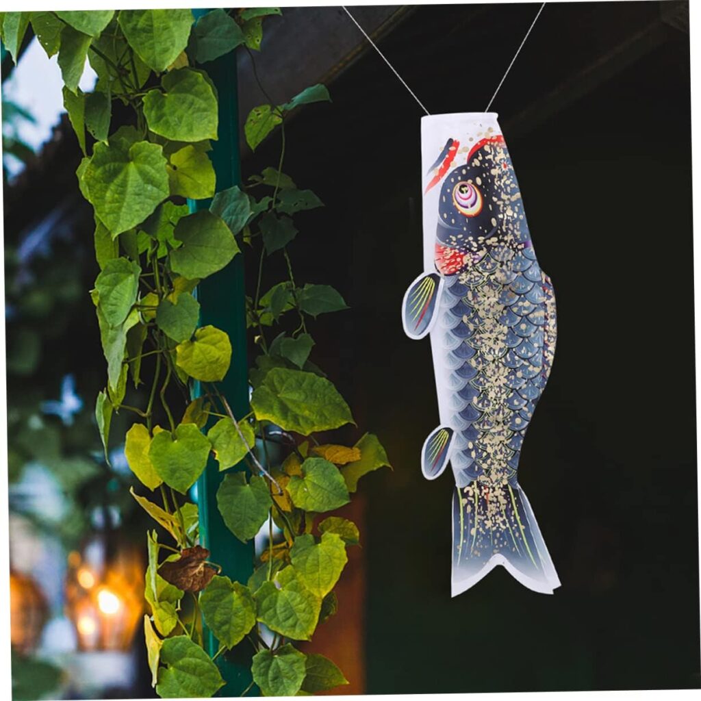 BESPORTBLE 2pcs Koi Fish Decorative Banner Japanese Windsock Fish Windsock Ornament Emblems Outdoor Sign Sushi Restaurant Pendants Outdoor Hanging Decorations Japanese Decor Heavy Spinner 3d