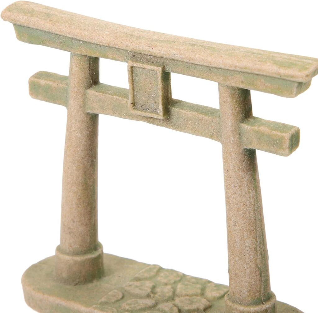 BESPORTBLE Torii Ornaments Torii Wooden Gate Zen Garden Decoration Torii Gate Statue Small Red Torii Gate Shinto Altar Shelf Micro Landscape Decor House Synthetic Resin Japan Mini