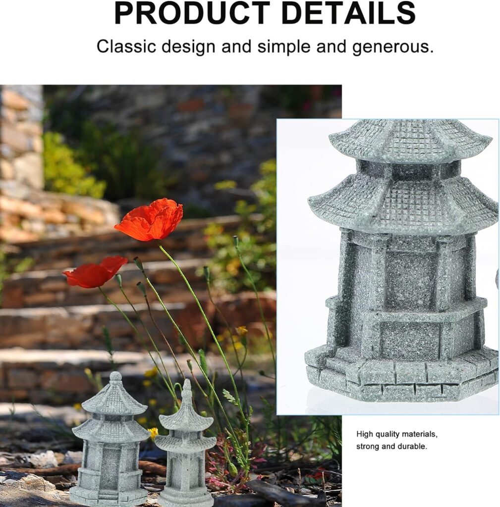 DOITOOL Pagoda Garden Statue 3pcs Review - Japanese Garden Craft