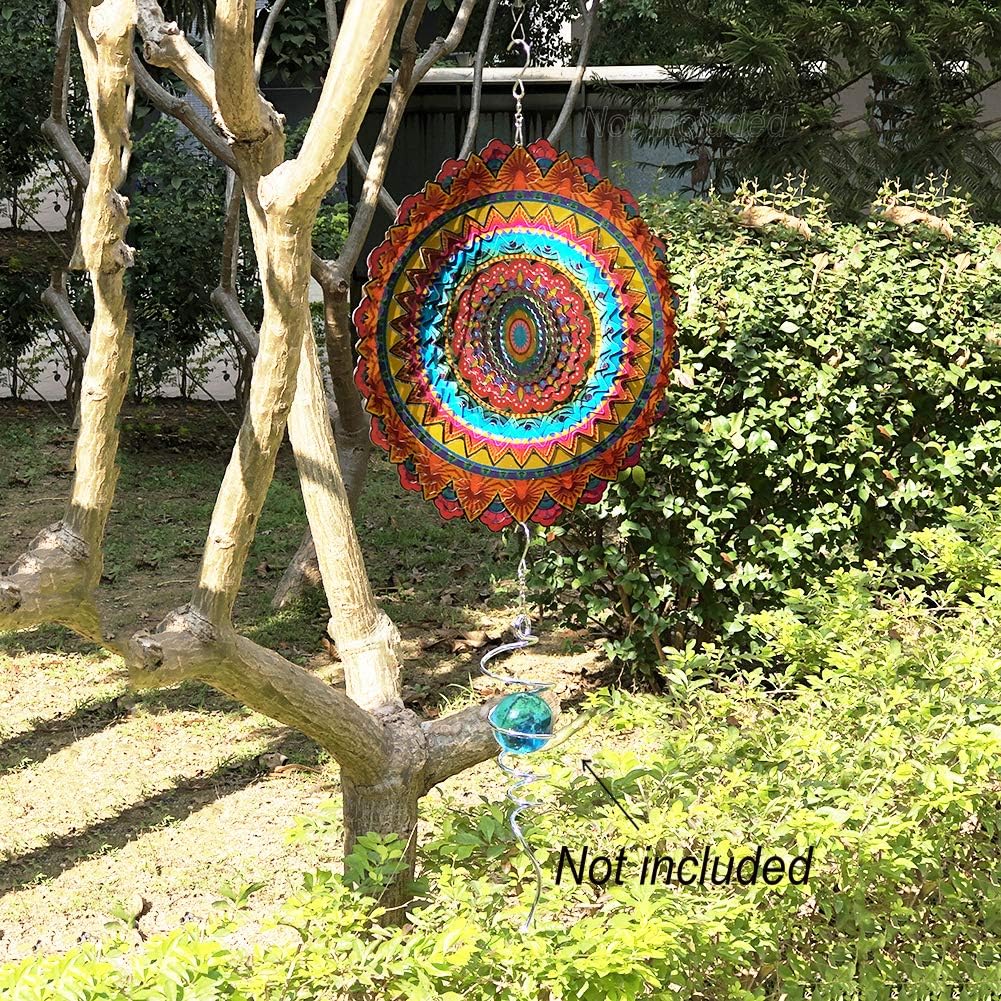 FONMY Stainless Steel Wind Spinner Worth Gift Indoor Outdoor Garden Decoration Crafts Ornaments 12 inch Multi Color Mandala Wind Spinners FONMY Stainless Steel Wind Spinner Worth Gift Indoor Outdoor Garden Decoration Crafts Ornaments 12 inch Multi Color Mandala Wind Spinners