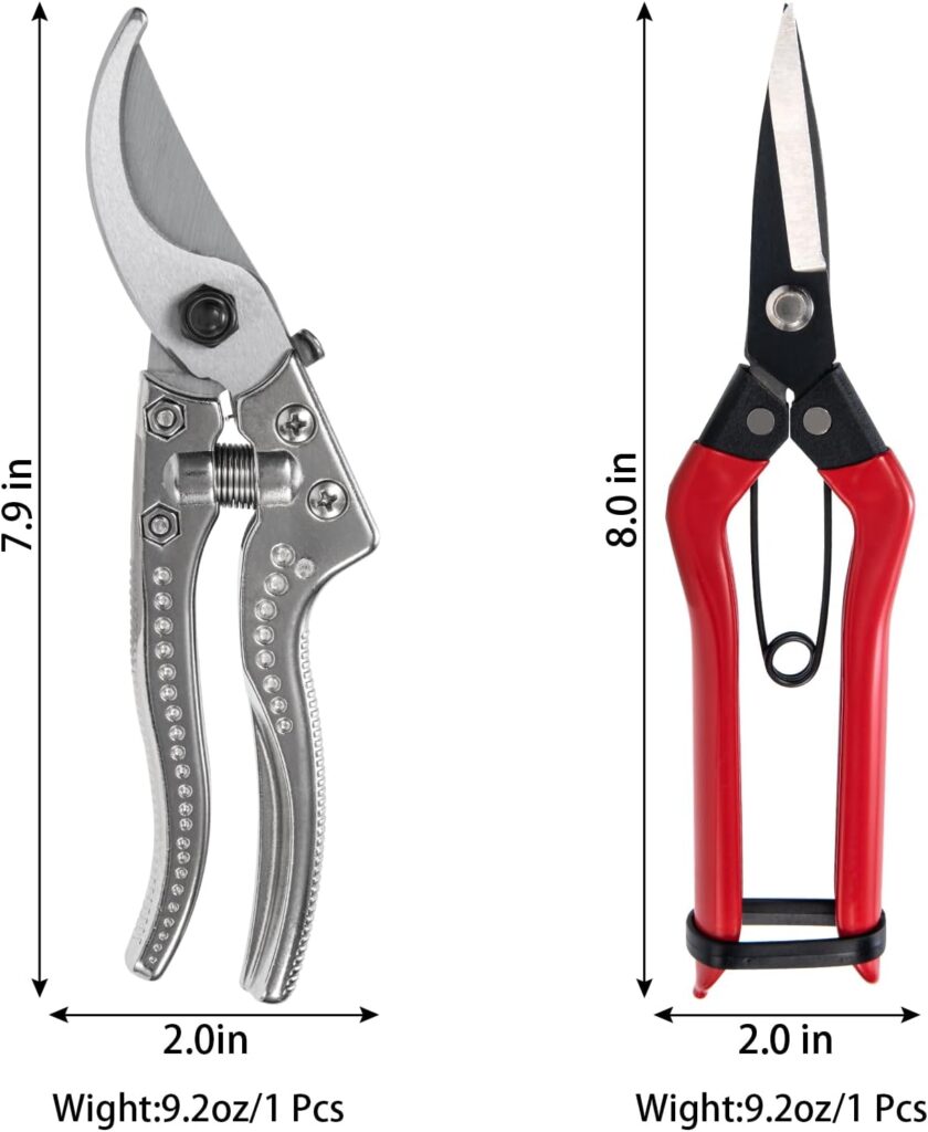 Goture 1-Pack 8.5 Professional Bypass Pruning Shear with SK-5 Steel Blade  An Additional Spring - Premium Garden Hand Pruner, Trimming Scissor, Plant Cutting Shear, Garden Clipper Tool