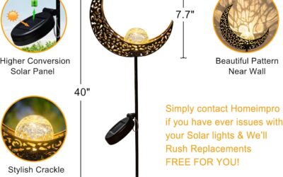 HOMEIMPRO Moon Solar Garden Lights Review