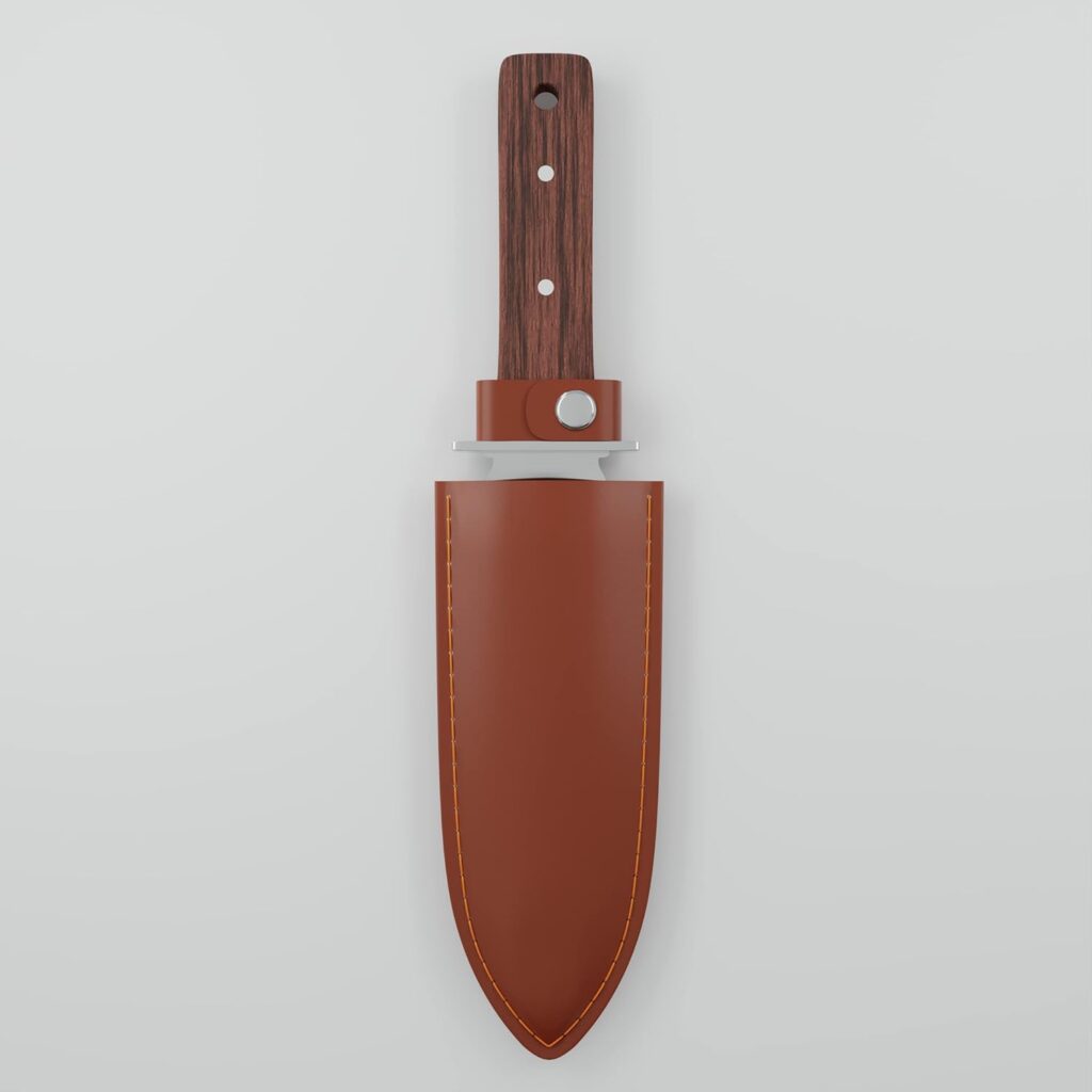 Hori Hori garden knife - stainless steel garden knife tool with colorful gloves - soil knife for gardening - hori hori knife for planting - hori hori knife for weed pulling.