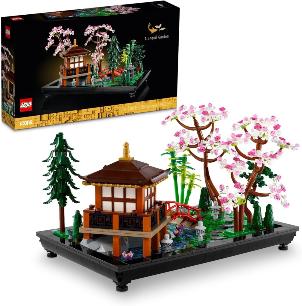 LEGO Icons Tranquil Garden Creative Building Set, A Gift Idea for Adult Fans of Japanese Zen Gardens and Meditation, Build and Display Set for Office or Home Décor, Mothers Day Decorations, 10315