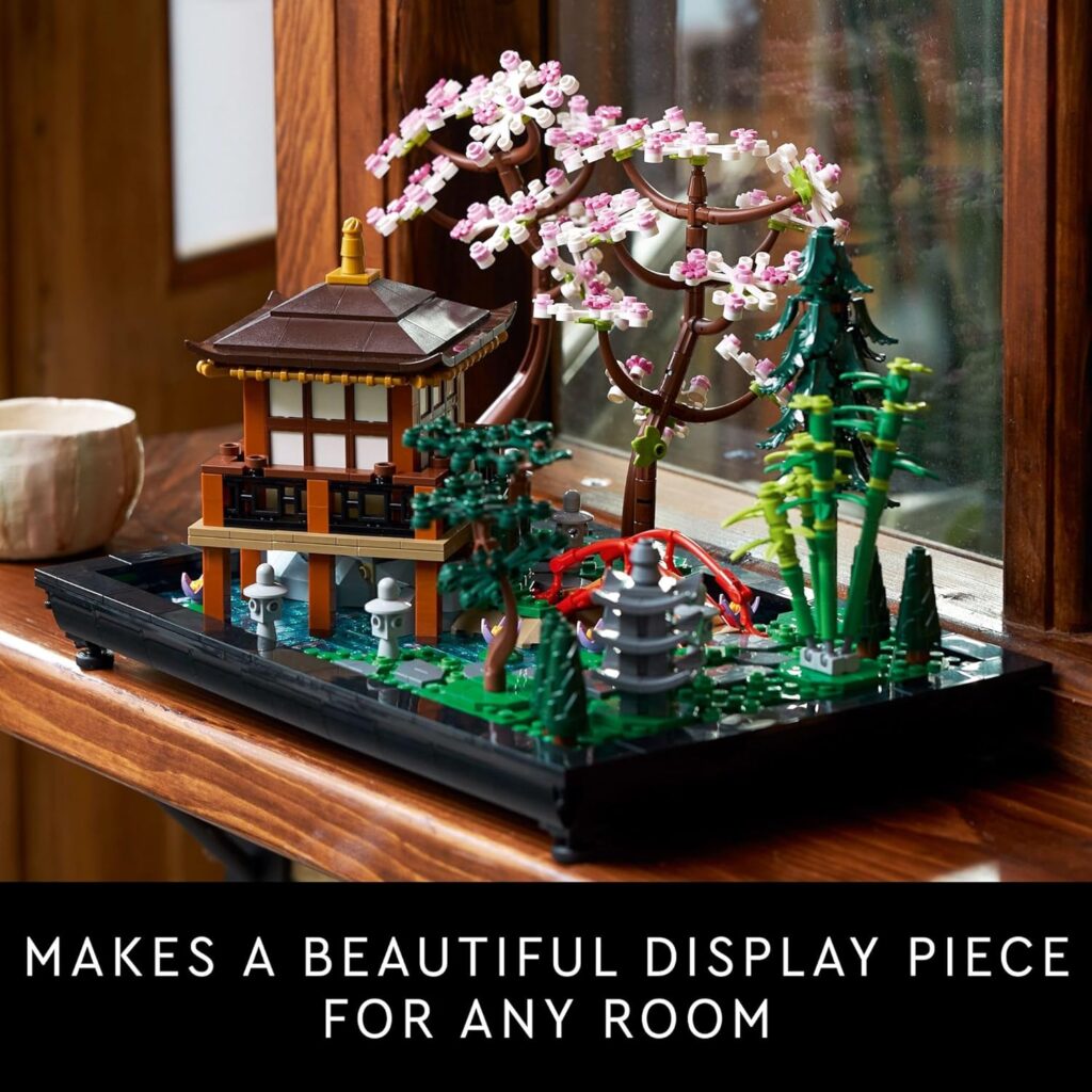 LEGO Icons Tranquil Garden Creative Building Set, A Gift Idea for Adult Fans of Japanese Zen Gardens and Meditation, Build and Display Set for Office or Home Décor, Mothers Day Decorations, 10315