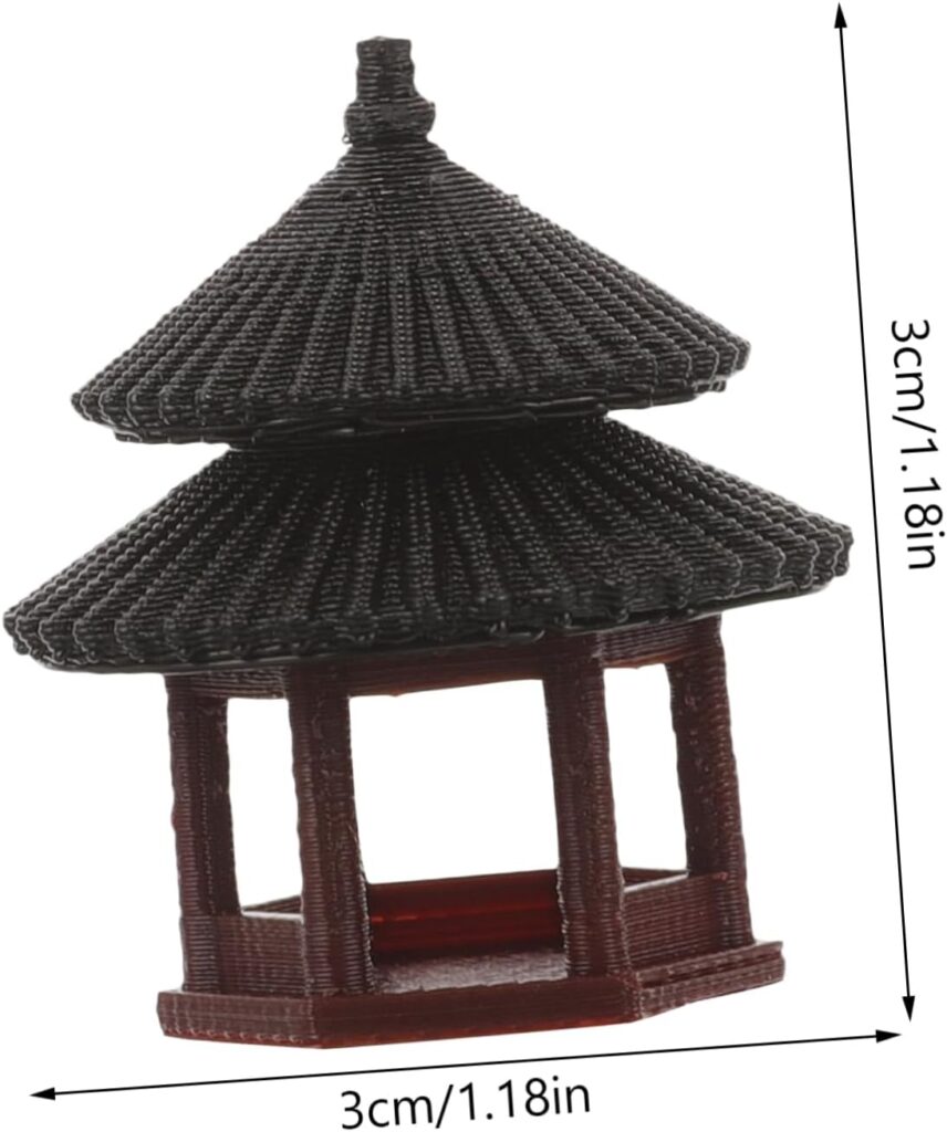 Micro Landscape Gazebo Grace Decor Coworker Fish Tank Accessories an Fittings Micro Landscaping Ornament Japanese Garden Decor Zen Garden Pavilion Statue Pagoda Statue Outdoor Dome