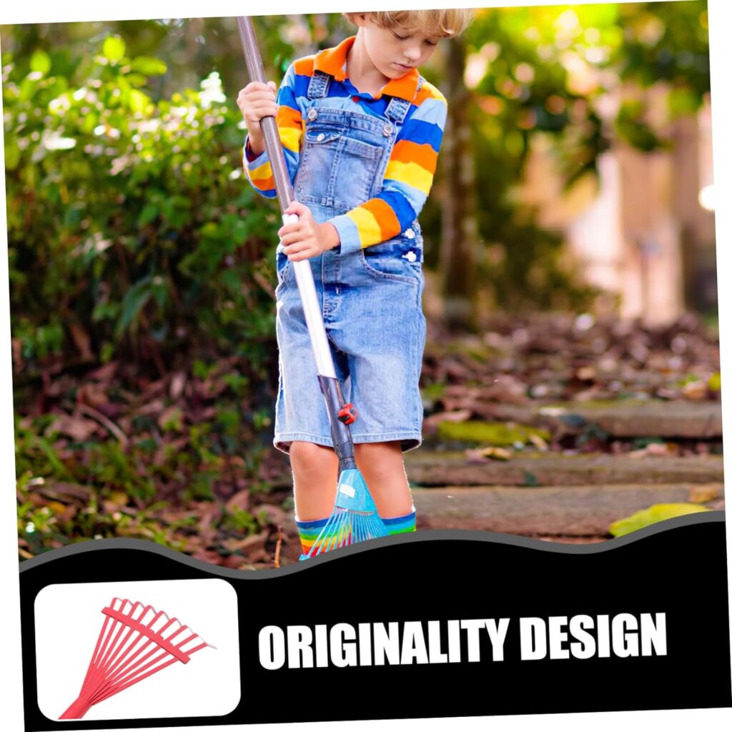 Milisten Childrens Lawn Rake Grip Handle Rakes Heavy Duty Rakes Yard Leaf Rake Lawn Leveling Rake Grass Rakes Landscape Rake Leaf Rake Tool Small Gardening Rakes Japan Travel Iron Leaflet