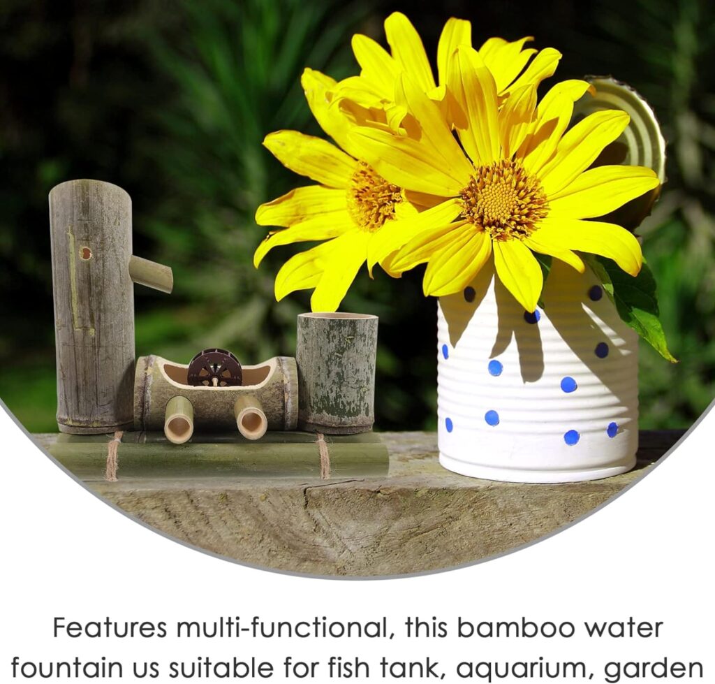 Outdoor Decor Outdoor Decor Bamboo Water Fountain Zen Garden Water Fountain Outdoor Indoor Aquarium Fish Tank Patio Pond Garden Decor Japanese Decor Japanese Decor