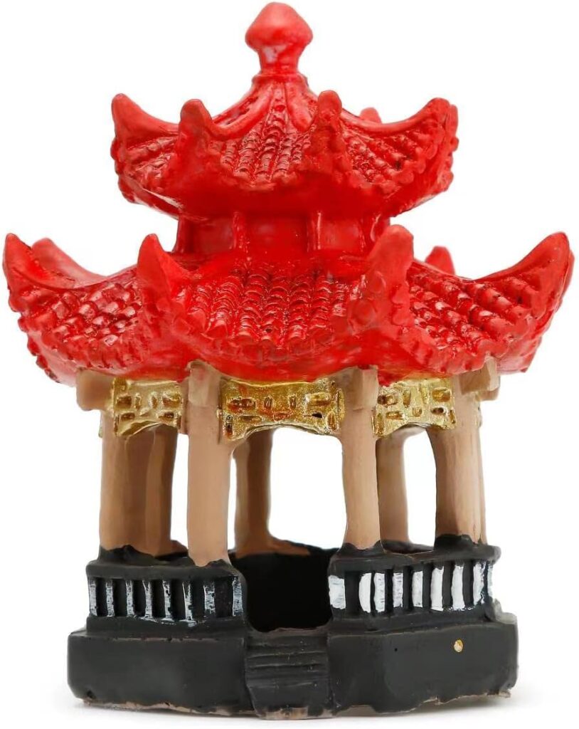 Sdeetesamjun Fairy Garden Accessories Mini Pavilion Pagoda Garden Statue Zen Garden for Desk Japanese Home Office Decor Meditation Accessories