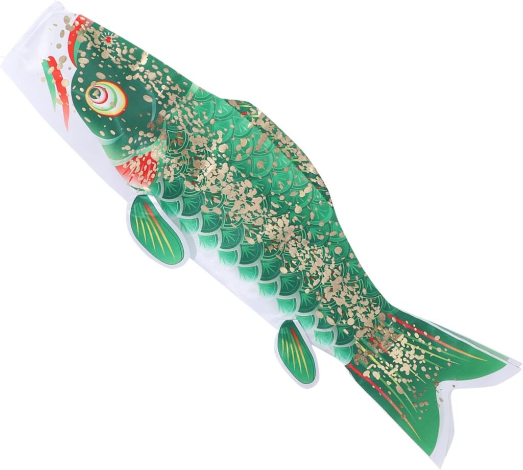 SUPVOX Carp Streamer Hanging Fish Windsock Animal Windsocks Fish Windsocks Carp Wind Flag Gold Decor Koinobori Windsock Windsocks Outdoor Fish Wind Streamer Satin 3d Bronzing Decorate