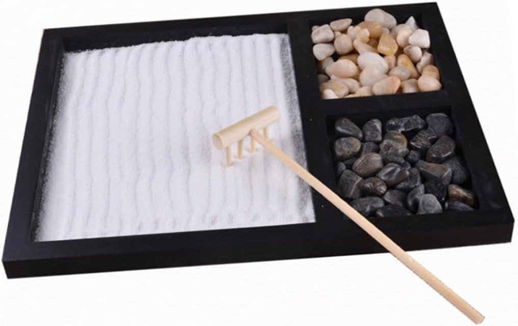 Toyvian 1pc Mini Sand Table Zen Garden Sand Garden Accessories Sand Rake Sand Garden Tools Office Desktop Sandbox Mini Zen Rake Work Desk Decor Office Decor Meditation Garden Japan Wooden