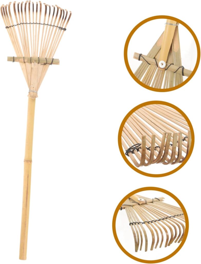 Yardwe Japanese Tools Hand Tools Planting Rake Yard Rake Small Rakes for Garden Beds Garden Rakes Garden Hand Rake Garden Cultivator Rakes for Gardening Wood Rake Mini Wooden Angie