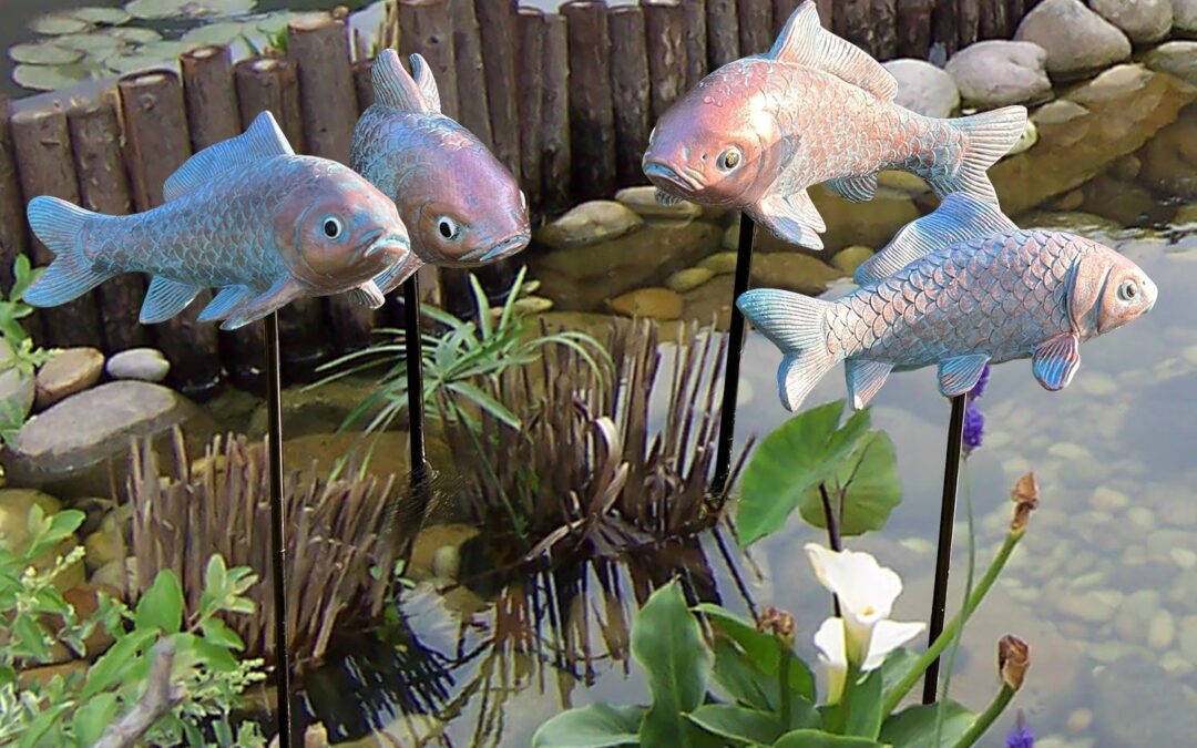 4PCS Antique Bronze Fish Garden Statue Review