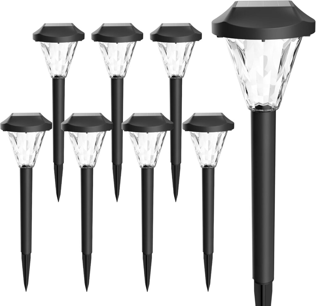 GIGALUMI 16 Pack Solar Lights Outdoor Waterproof,New Upgraded Solar Lights for Outside,Solar Grden Lights,Solar Outdoor Lights for Patio,Lawn,Yard and Landscape