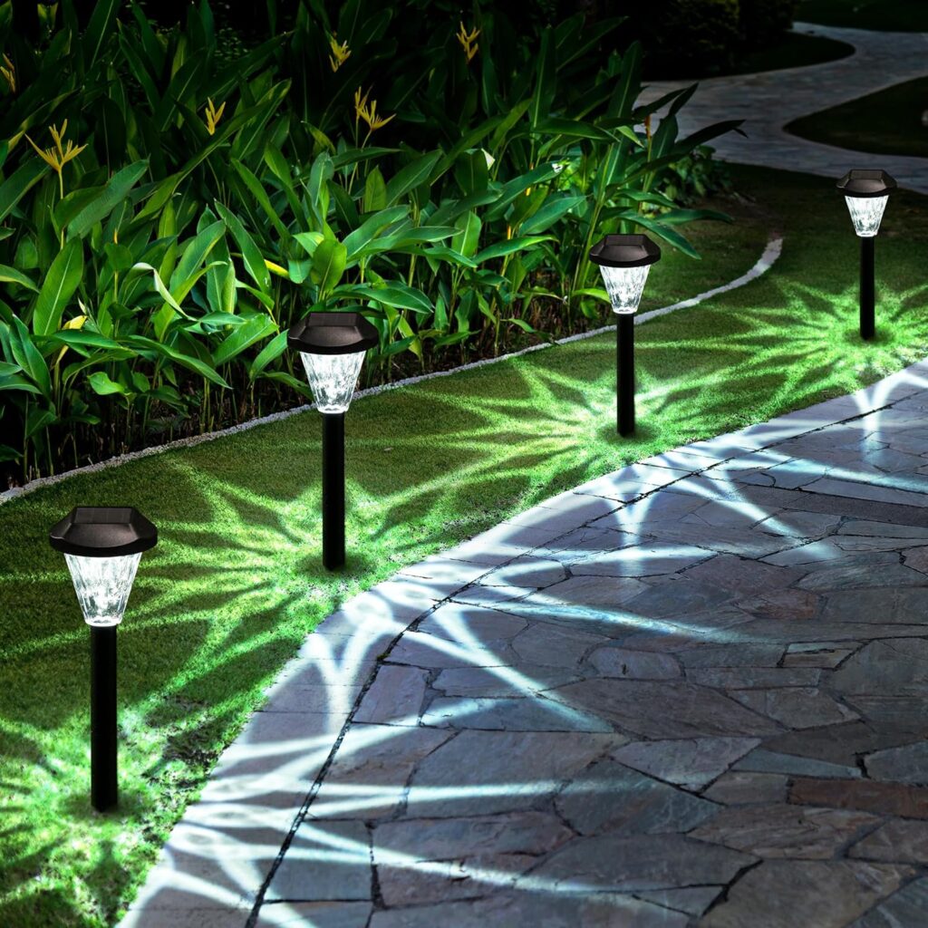 GIGALUMI 16 Pack Solar Lights Outdoor Waterproof,New Upgraded Solar Lights for Outside,Solar Grden Lights,Solar Outdoor Lights for Patio,Lawn,Yard and Landscape