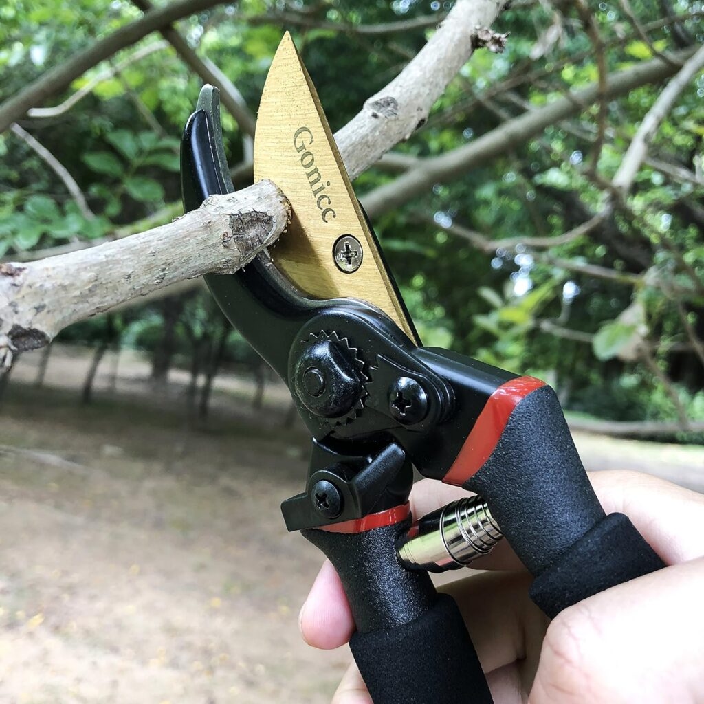 gonicc 8 Professional Premium Titanium Bypass Pruning Shears (GPPS-1003), Hand Pruners, Garden Clippers.