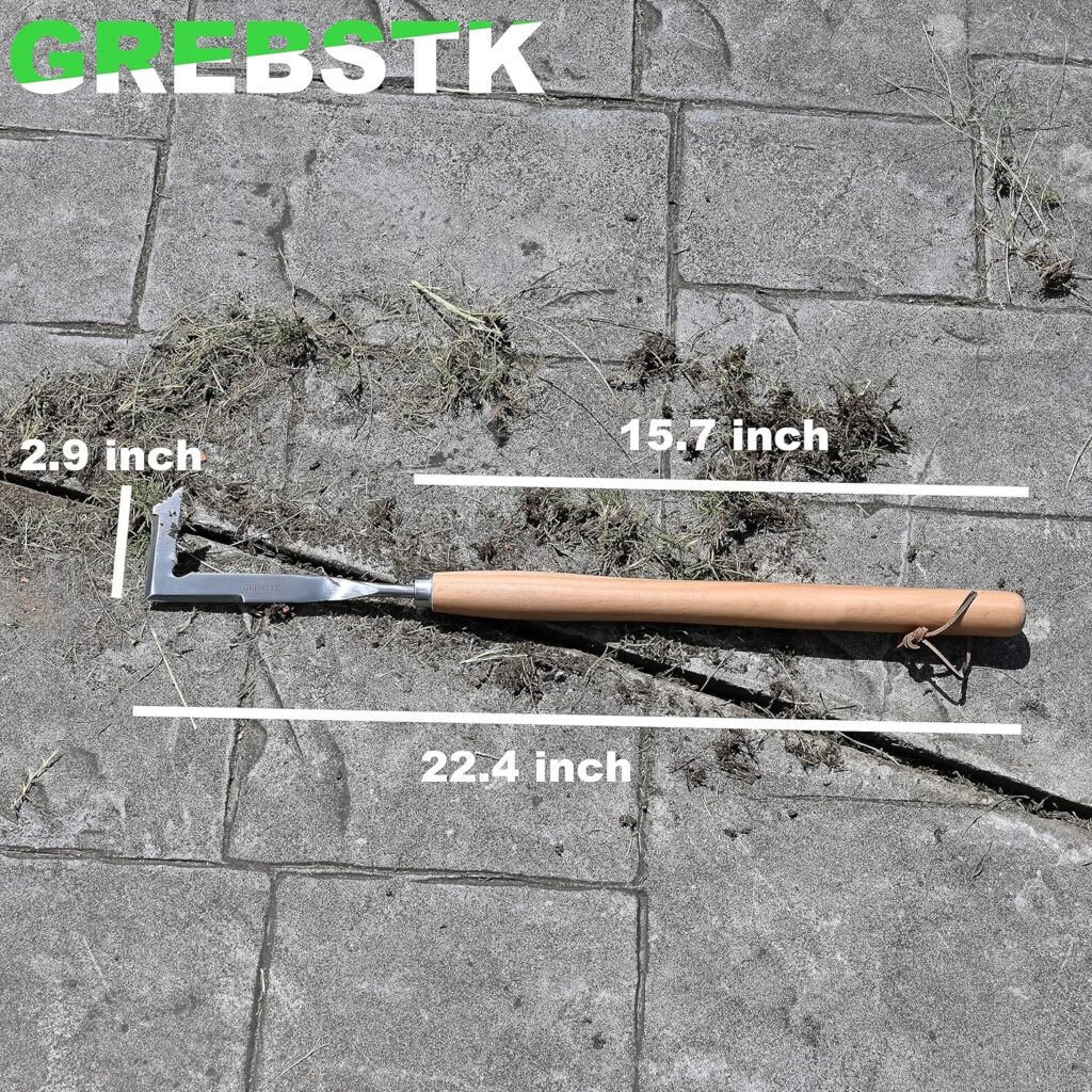 GREBSTK Crack Weeder Crevice Weeding Tool Manual Weeder Beech Handle Lawn Yard Gardening Tool