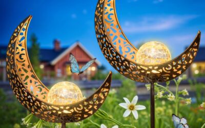 HOMEIMPRO 2Pack Moon Garden Solar Lights Review