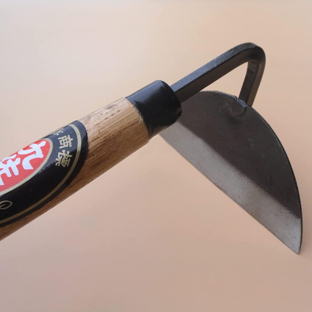 Kana Hoe 217 Japanese Garden Tool - Hand Hoe/Sickle is Perfect for Weeding and Cultivating. The Blade Edge is Very Sharp. (Beige-007)