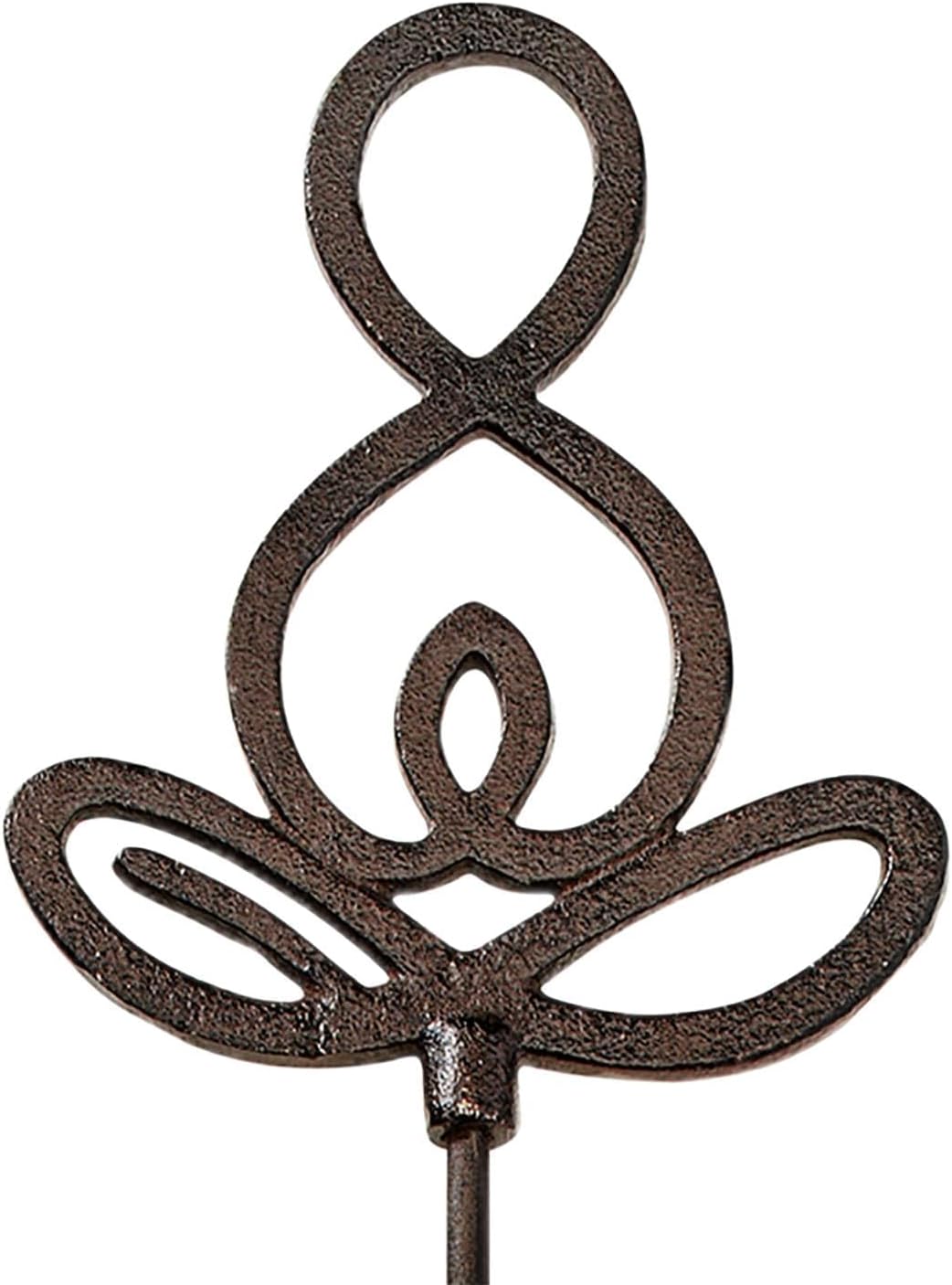 ART  ARTIFACT Zen Garden Stakes Decorative Garden Stakes Set of 3 Japanese Buddhist Symbols, Wrought Iron Stakes, 39 Inches