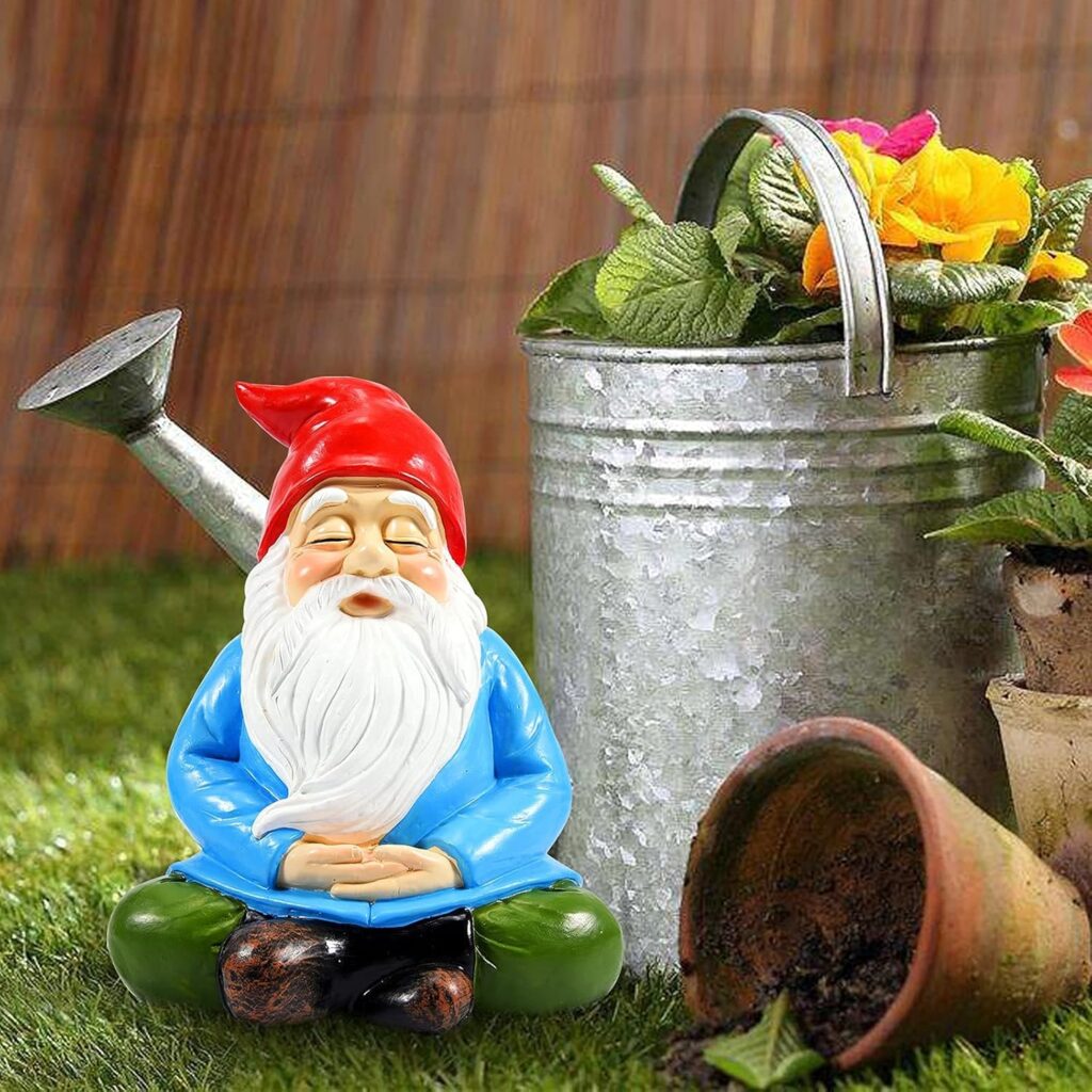 Meditating Zen Garden Decor Solar Rabbit Statue: Garden Sculptures  Statues - Yard Art Outdoor Garden Clearance Home Decor - House Warming Birthday Easter Gifts for Mom/Women