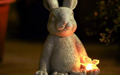 Meditating Zen Garden Decor Solar Rabbit Statue Review
