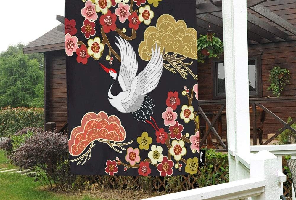 Moslion Japanese Crane House Flag Review