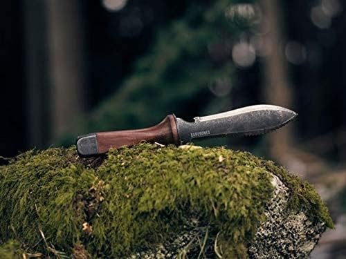 Barebones Hori Hori Ultimate - Walnut Handle, Tempered Steel Blade, Double-Edged Blade, Ambidextrous Use, Japanese Knife Garden Tool for Weeding and Gardening (Tool  Sheath)